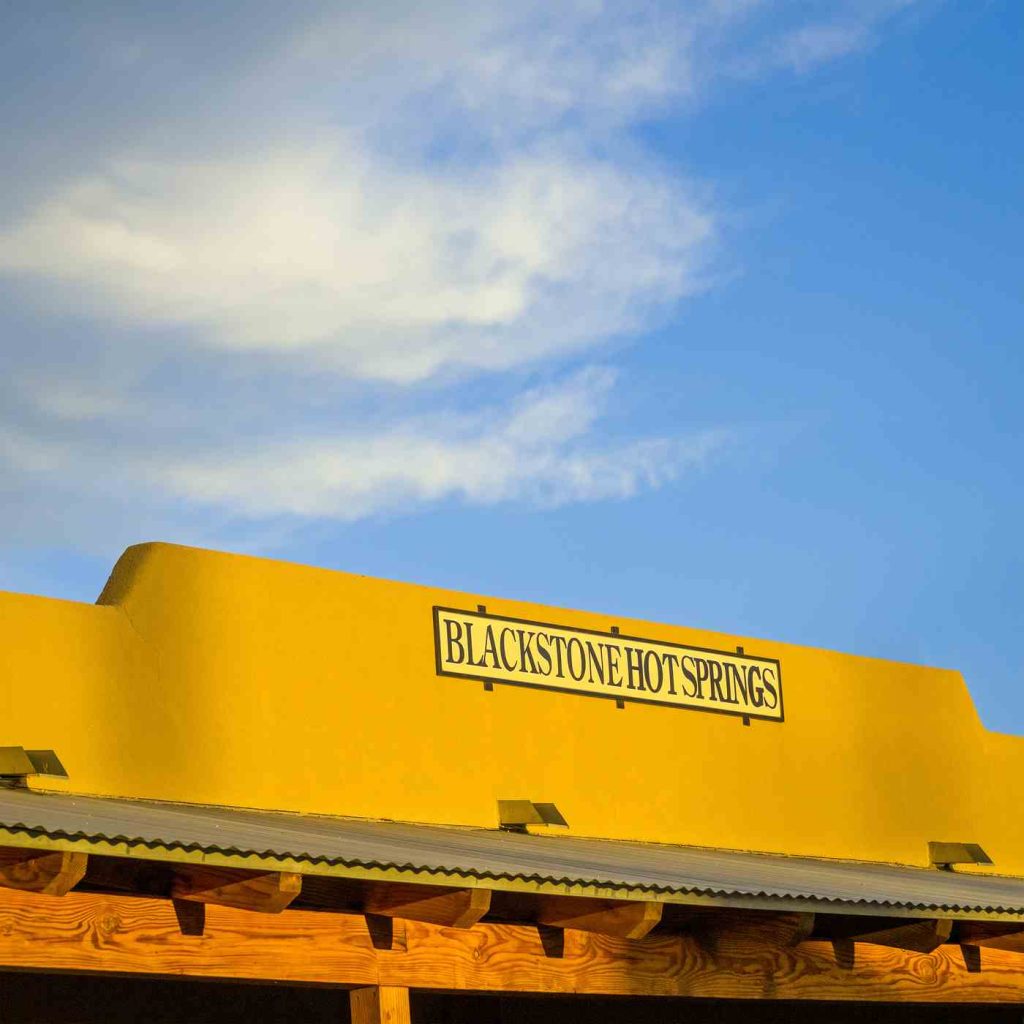 roofline and sky above blackstone hotsprings